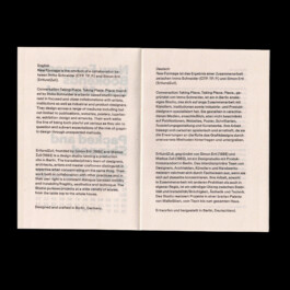 Immo Schneider Conversation Taking Place CTP. TP. P.