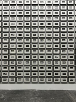 Typography Design for Galerie Thomas Schulte and Allan McCollum Immo Schneider Conversation Taking Place CTP. TP. P.