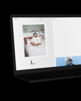 Project page from Lawrie Abei’s portfolio website, highlighting custom typography and structured image placement. Immo Schneider Conversation Taking Place CTP. TP. P.